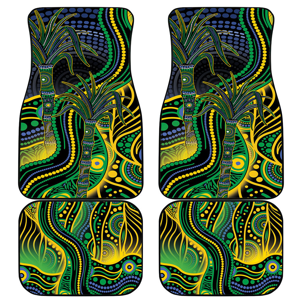 Australian South Sea Islander National Recognition Day Car Mats Southern Cross Aboriginal Dot Art Sugarcane