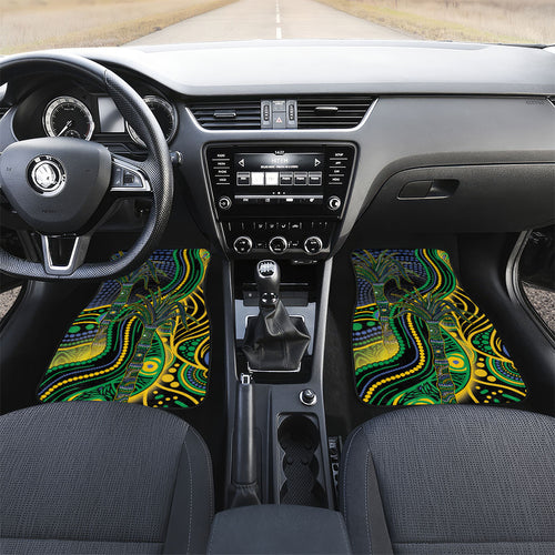 Australian South Sea Islanders National Recognition Day Car Mats Southern Cross Aboriginal Dot Art Sugarcane