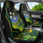 Australian South Sea Islander National Recognition Day Car Seat Cover Southern Cross Aboriginal Dot Art Sugarcane