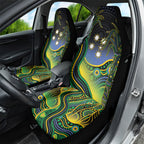 Australian South Sea Islander National Recognition Day Car Seat Cover Southern Cross Aboriginal Dot Art Sugarcane