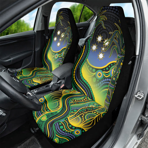 Australian South Sea Islanders National Recognition Day Car Seat Cover Southern Cross Aboriginal Dot Art Sugarcane