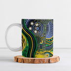 Australian South Sea Islander National Recognition Day Ceramic Mug Southern Cross Aboriginal Dot Art Sugarcane