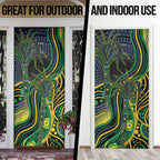Australian South Sea Islander National Recognition Day Door Cover Southern Cross Aboriginal Dot Art Sugarcane