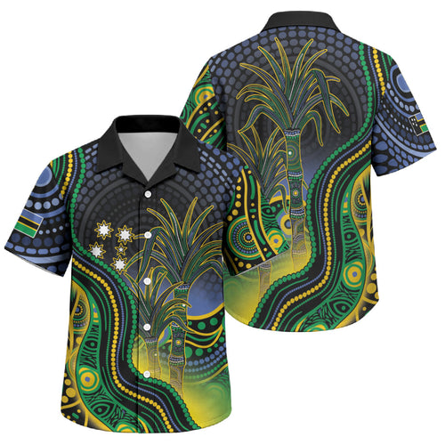 Australian South Sea Islander National Recognition Day Family Matching Mermaid Dress and Hawaiian Shirt Southern Cross Aboriginal Dot Art Sugarcane