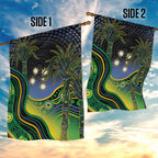 Australian South Sea Islander National Recognition Day Garden Flag Southern Cross Aboriginal Dot Art Sugarcane