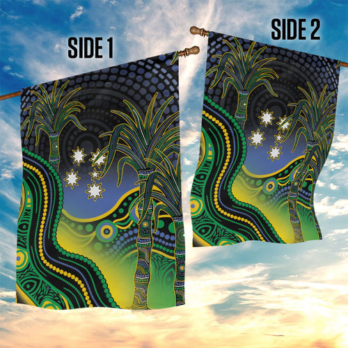 Australian South Sea Islanders National Recognition Day Garden Flag Southern Cross Aboriginal Dot Art Sugarcane