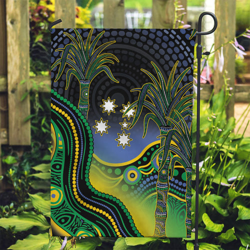 Australian South Sea Islanders National Recognition Day Garden Flag Southern Cross Aboriginal Dot Art Sugarcane