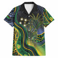 Australian South Sea Islander National Recognition Day Hawaiian Shirt Southern Cross Aboriginal Dot Art Sugarcane