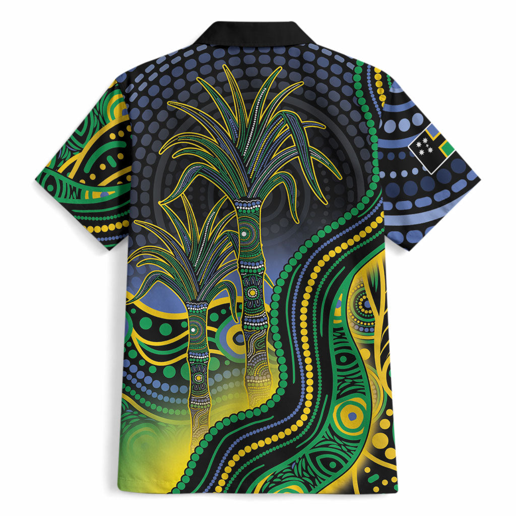Australian South Sea Islander National Recognition Day Hawaiian Shirt Southern Cross Aboriginal Dot Art Sugarcane
