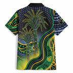 Australian South Sea Islander National Recognition Day Hawaiian Shirt Southern Cross Aboriginal Dot Art Sugarcane