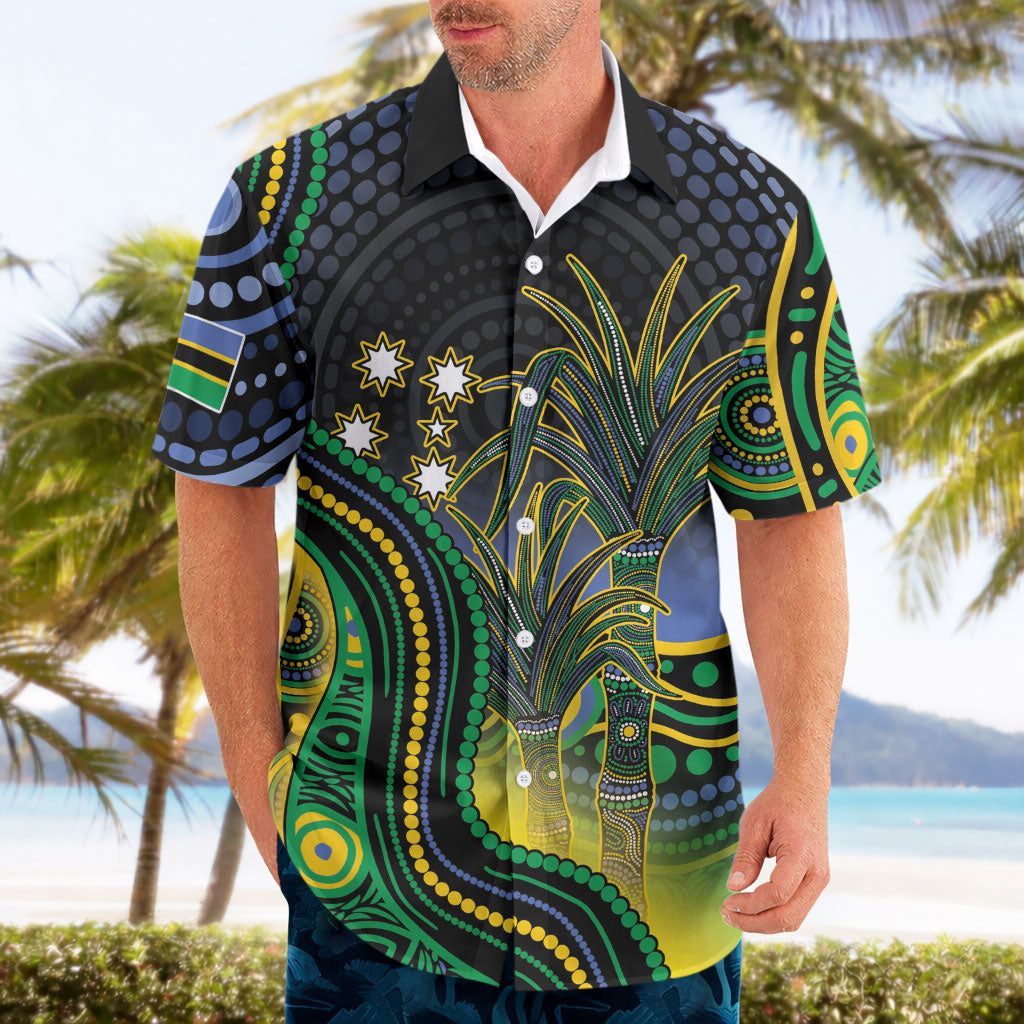 Australian South Sea Islander National Recognition Day Hawaiian Shirt Southern Cross Aboriginal Dot Art Sugarcane
