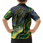 Australian South Sea Islander National Recognition Day Hawaiian Shirt Southern Cross Aboriginal Dot Art Sugarcane