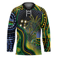 Australian South Sea Islander National Recognition Day Hockey Jersey Southern Cross Aboriginal Dot Art Sugarcane