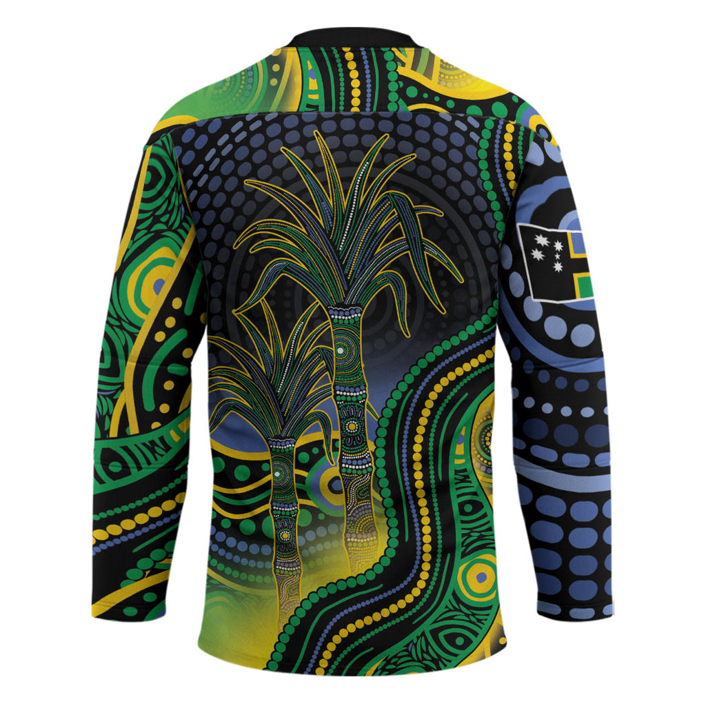 Australian South Sea Islander National Recognition Day Hockey Jersey Southern Cross Aboriginal Dot Art Sugarcane