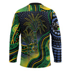 Australian South Sea Islander National Recognition Day Hockey Jersey Southern Cross Aboriginal Dot Art Sugarcane