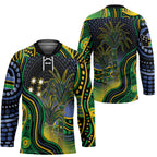 Australian South Sea Islander National Recognition Day Hockey Jersey Southern Cross Aboriginal Dot Art Sugarcane