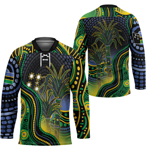 Australian South Sea Islanders National Recognition Day Hockey Jersey Southern Cross Aboriginal Dot Art Sugarcane
