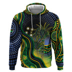 Australian South Sea Islanders National Recognition Day Hoodie Southern Cross Aboriginal Dot Art Sugarcane