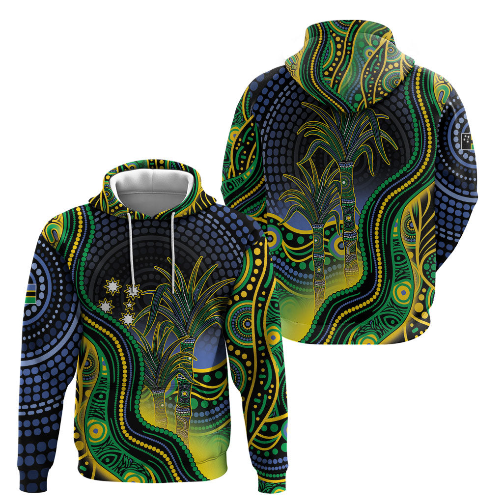 Australian South Sea Islanders National Recognition Day Hoodie Southern Cross Aboriginal Dot Art Sugarcane