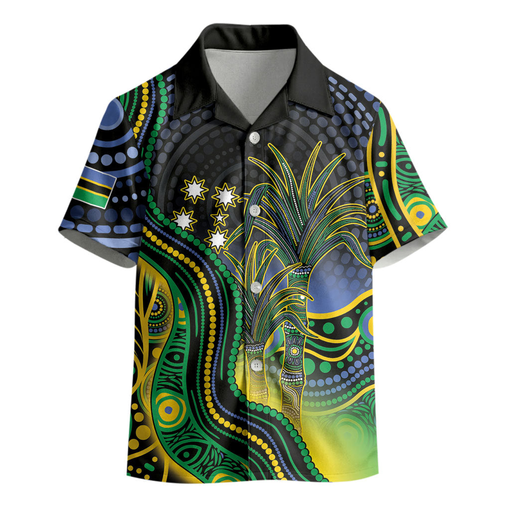 Australian South Sea Islanders National Recognition Day Kid Hawaiian Shirt Southern Cross Aboriginal Dot Art Sugarcane