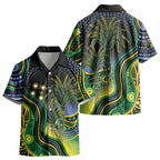 Australian South Sea Islanders National Recognition Day Kid Hawaiian Shirt Southern Cross Aboriginal Dot Art Sugarcane
