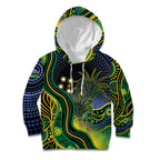 Australian South Sea Islander National Recognition Day Kid Hoodie Southern Cross Aboriginal Dot Art Sugarcane