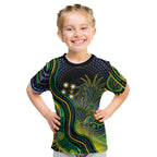 Australian South Sea Islanders National Recognition Day Kid T Shirt Southern Cross Aboriginal Dot Art Sugarcane