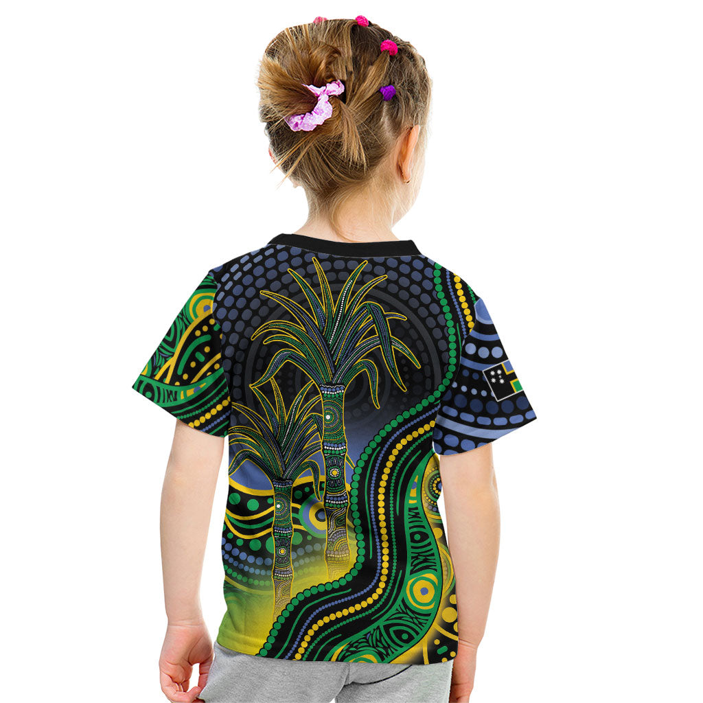 Australian South Sea Islanders National Recognition Day Kid T Shirt Southern Cross Aboriginal Dot Art Sugarcane