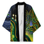 Australian South Sea Islander National Recognition Day Kimono Southern Cross Aboriginal Dot Art Sugarcane