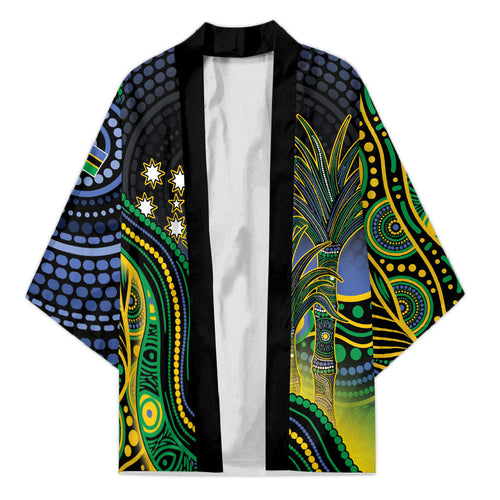 Australian South Sea Islanders National Recognition Day Kimono Southern Cross Aboriginal Dot Art Sugarcane