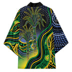 Australian South Sea Islander National Recognition Day Kimono Southern Cross Aboriginal Dot Art Sugarcane