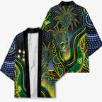 Australian South Sea Islander National Recognition Day Kimono Southern Cross Aboriginal Dot Art Sugarcane