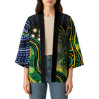Australian South Sea Islander National Recognition Day Kimono Southern Cross Aboriginal Dot Art Sugarcane