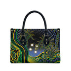 Australian South Sea Islander National Recognition Day Leather Bag Southern Cross Aboriginal Dot Art Sugarcane