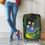 Australian South Sea Islanders National Recognition Day Luggage Cover Southern Cross Aboriginal Dot Art Sugarcane