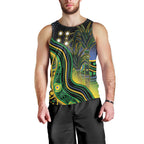 Australian South Sea Islander National Recognition Day Men Tank Top Southern Cross Aboriginal Dot Art Sugarcane