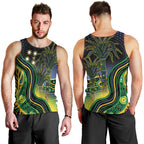 Australian South Sea Islander National Recognition Day Men Tank Top Southern Cross Aboriginal Dot Art Sugarcane