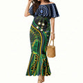 Australian South Sea Islander National Recognition Day Mermaid Dress Southern Cross Aboriginal Dot Art Sugarcane