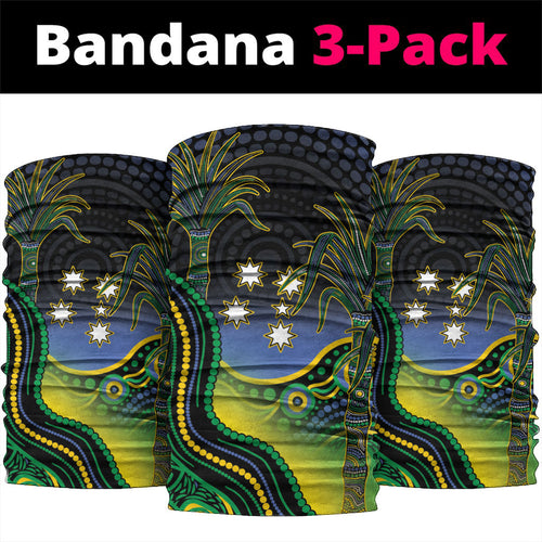 Australian South Sea Islanders National Recognition Day Neck Gaiter Southern Cross Aboriginal Dot Art Sugarcane