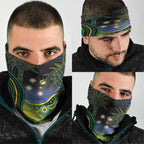 Australian South Sea Islanders National Recognition Day Neck Gaiter Southern Cross Aboriginal Dot Art Sugarcane