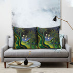 Australian South Sea Islander National Recognition Day Pillow Cover Southern Cross Aboriginal Dot Art Sugarcane