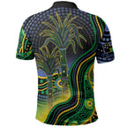 Australian South Sea Islander National Recognition Day Polo Shirt Southern Cross Aboriginal Dot Art Sugarcane