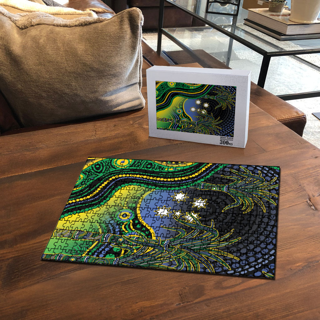 Australian South Sea Islander National Recognition Day Puzzle Southern Cross Aboriginal Dot Art Sugarcane