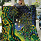 Australian South Sea Islander National Recognition Day Quilt Southern Cross Aboriginal Dot Art Sugarcane