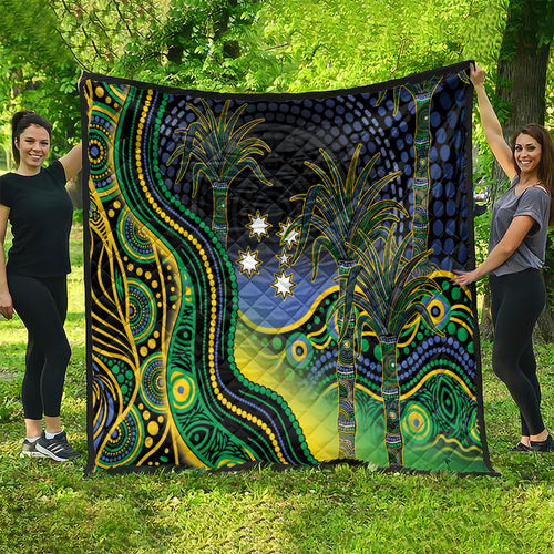 Australian South Sea Islanders National Recognition Day Quilt Southern Cross Aboriginal Dot Art Sugarcane