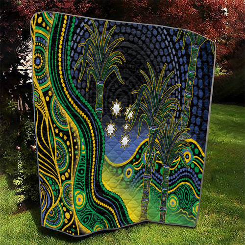 Australian South Sea Islanders National Recognition Day Quilt Southern Cross Aboriginal Dot Art Sugarcane