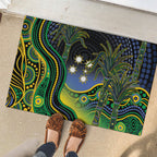 Australian South Sea Islander National Recognition Day Rubber Doormat Southern Cross Aboriginal Dot Art Sugarcane