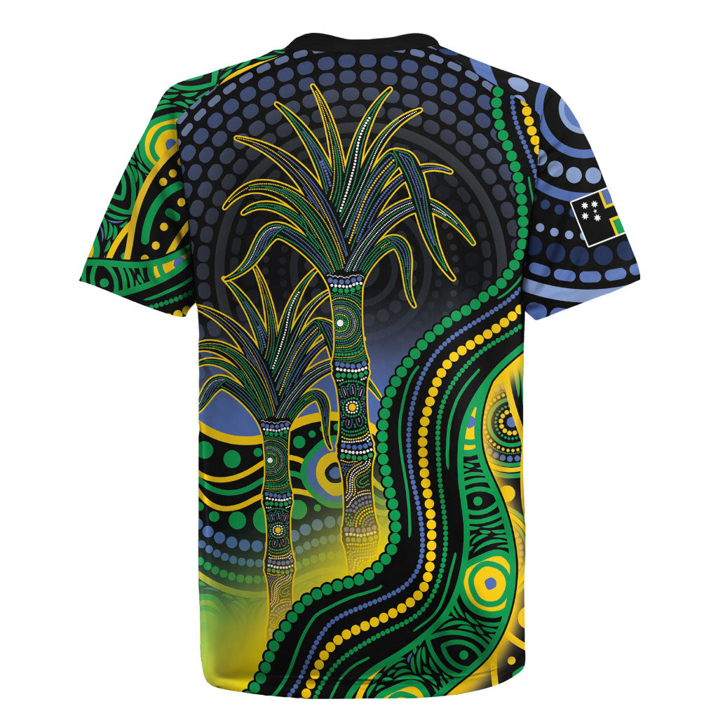 Australian South Sea Islander National Recognition Day Rugby Jersey Southern Cross Aboriginal Dot Art Sugarcane