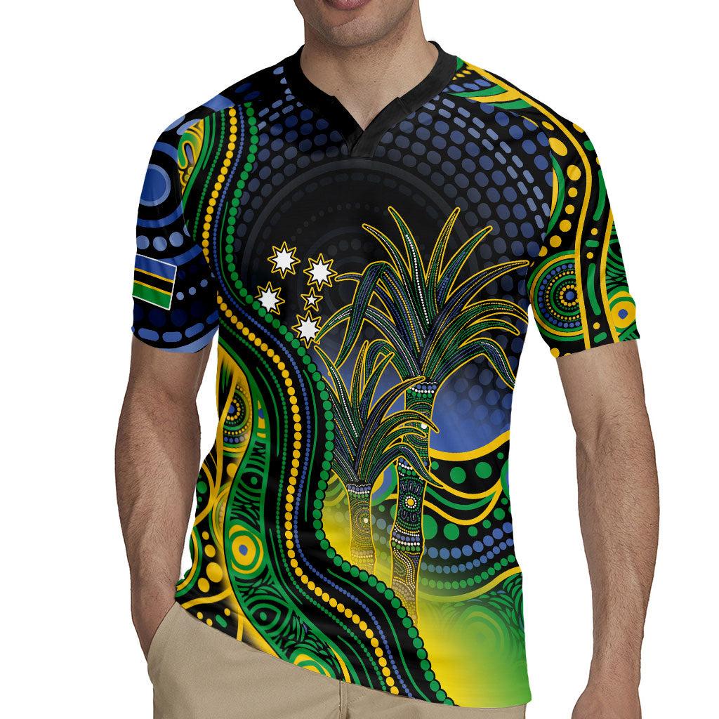 Australian South Sea Islander National Recognition Day Rugby Jersey Southern Cross Aboriginal Dot Art Sugarcane