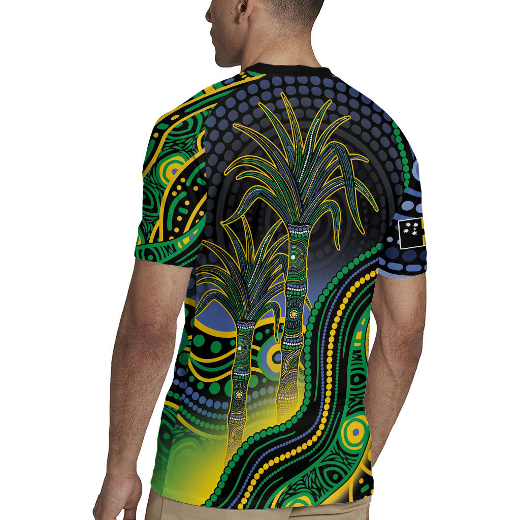Australian South Sea Islander National Recognition Day Rugby Jersey Southern Cross Aboriginal Dot Art Sugarcane